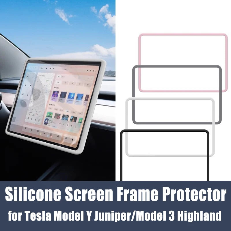 Silicone Frame Protector for Tesla Mirror & Screen – Model Y Juniper / Model 3 Highland