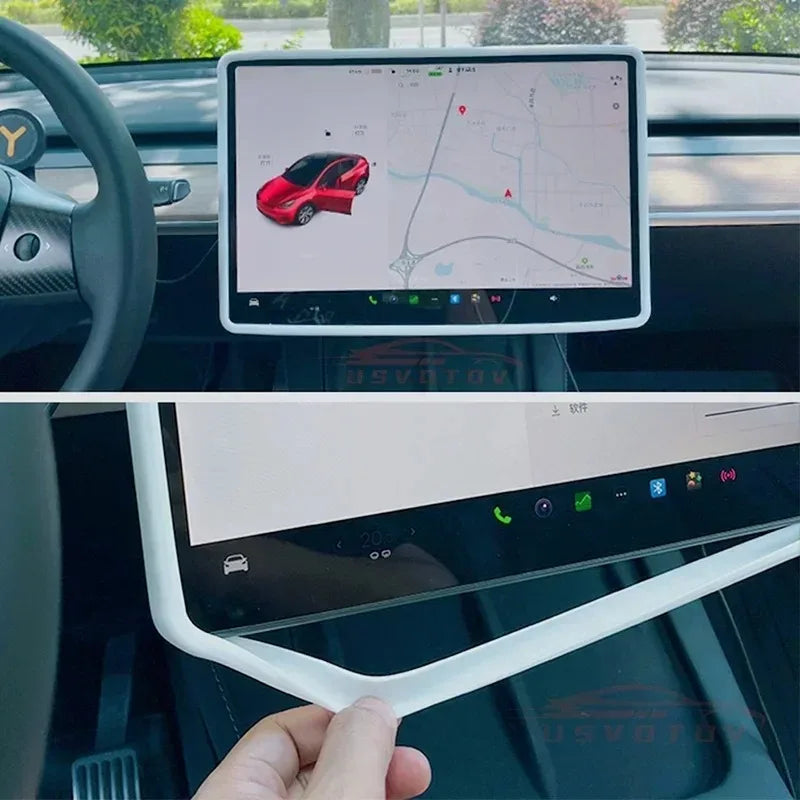 Silicone Frame Protector for Tesla Mirror & Screen – Model Y Juniper / Model 3 Highland