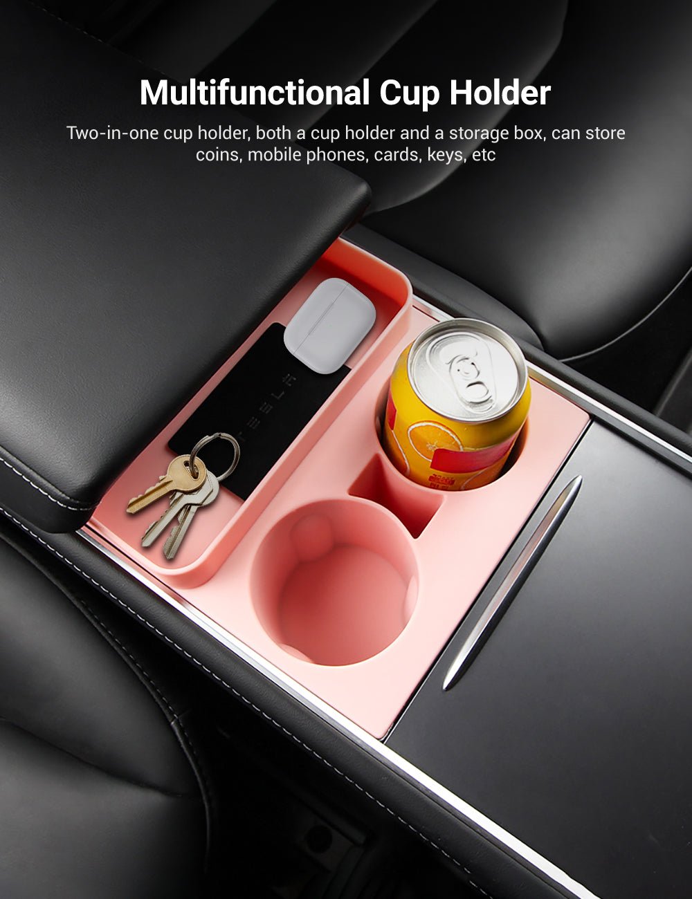 Center Console Silicone Cup Holder For Tesla Model 3/Y