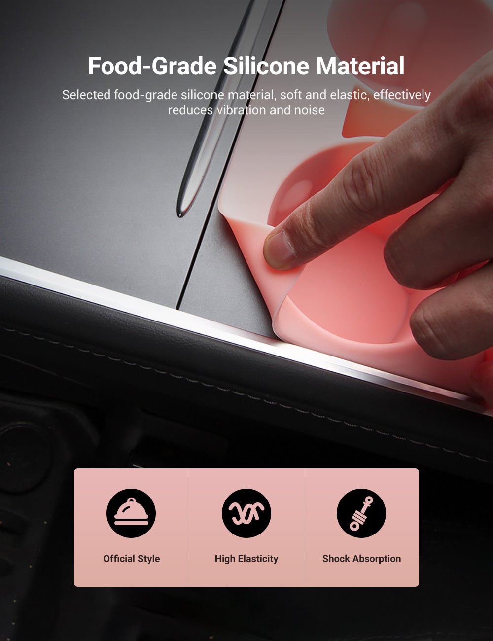 Center Console Silicone Cup Holder For Tesla Model 3/Y